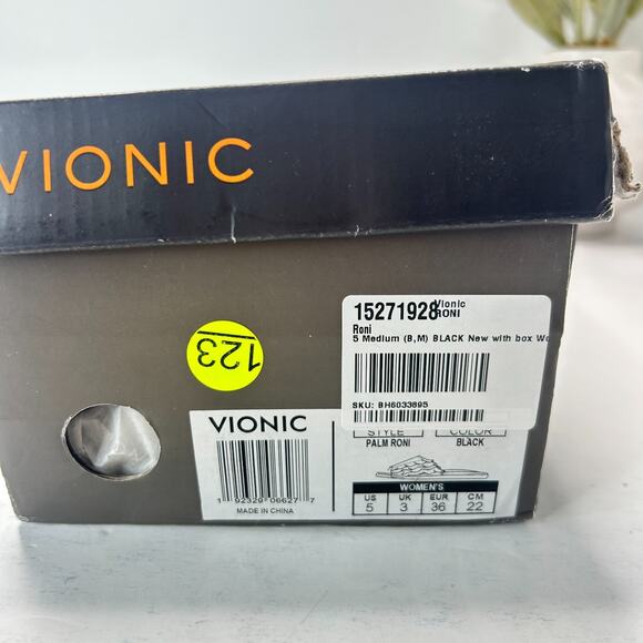 Vionic Palm Roni Suede Slides Sandals Black VS385/15271928 Women’s US 5 NWB - Picture 10 of 10